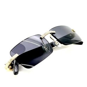 Sunglasses Men's Fashion Square Dark Black Lens Cholo Gangs Rapper Shades HipHop